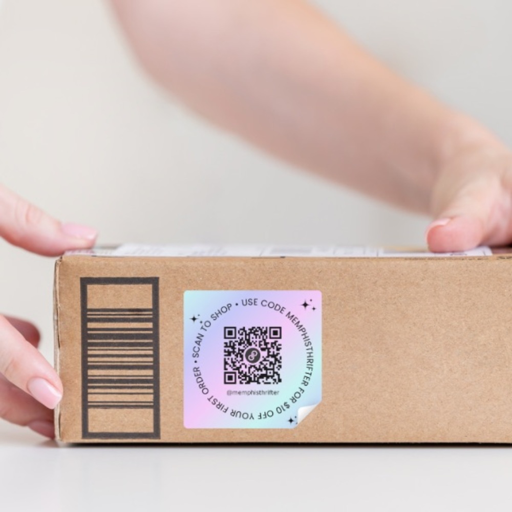 100 Custom 2” stickers with QR code